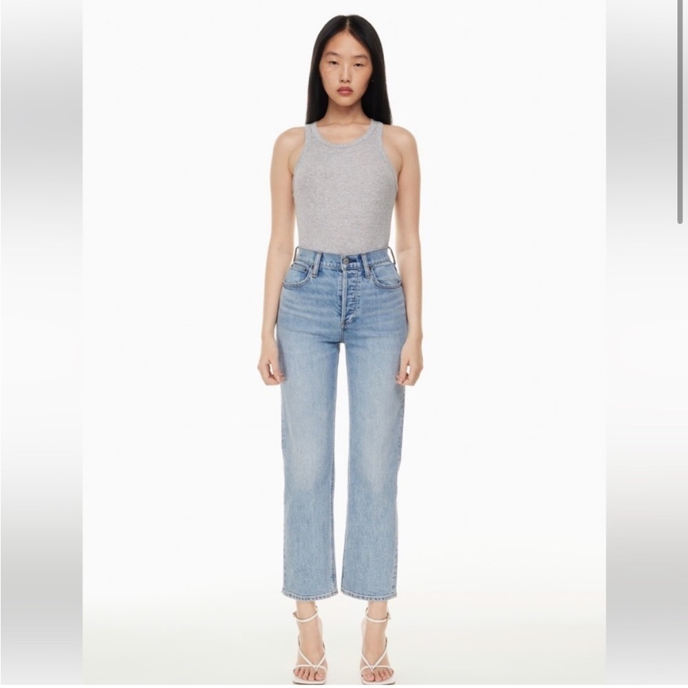 Aritzia Denim Forum The Arlo High Rise Straight Jeans